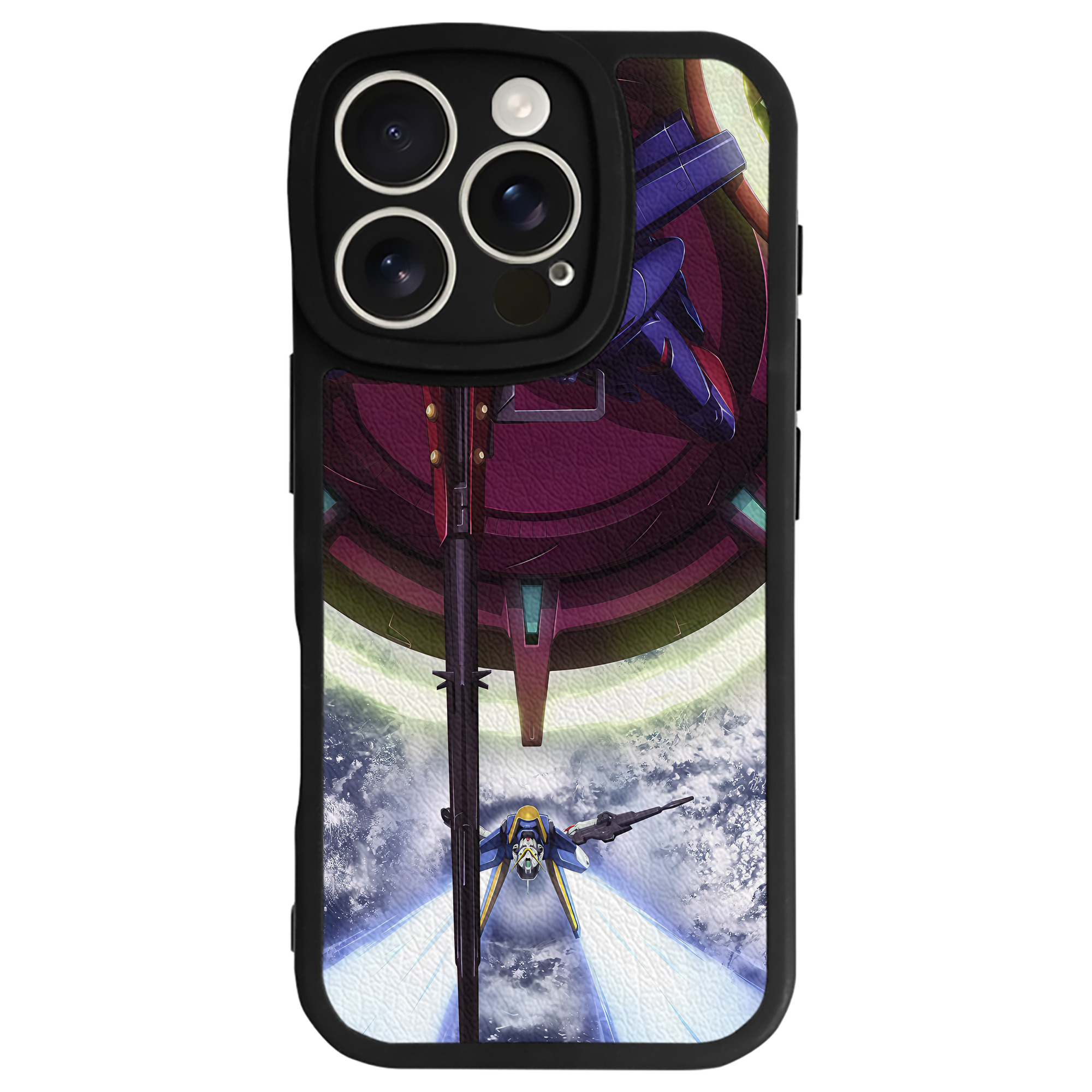 （画像用） 機動戦士ガンダム Mobile Suit Gundam 【iPhone 16シリーズ対応】シリコンスマホケース（レザー調） 材質：シリコン